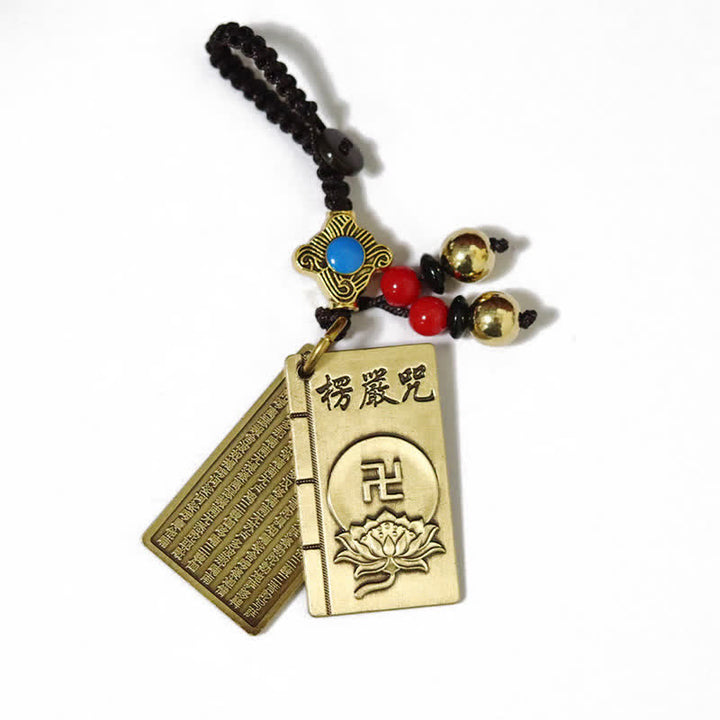 Feng Shui Yin Yang Bagua Wenchang Pen Pagoda Prayer Wheel Keychain