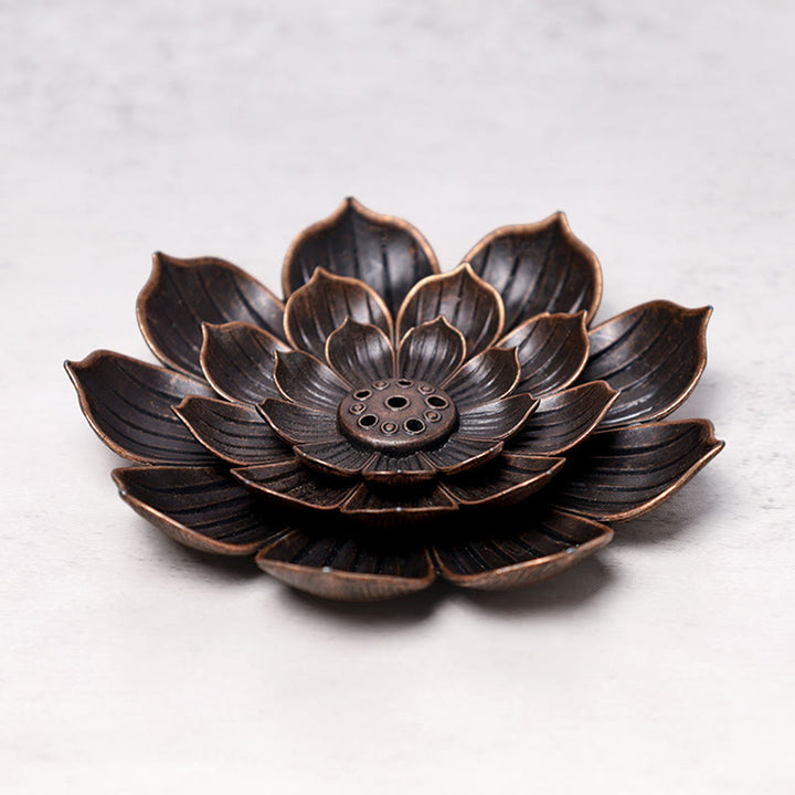 Buddha Stones Creative Six-hole Lotus Incense Burner