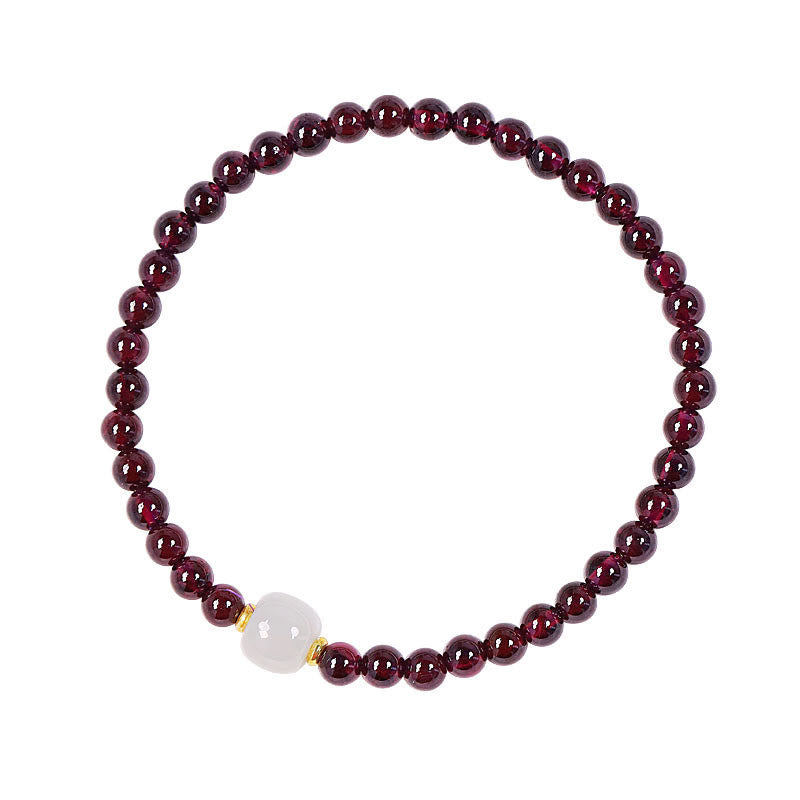 Buddha Stones Natural Garnet Jade Bead Purification Bracelet