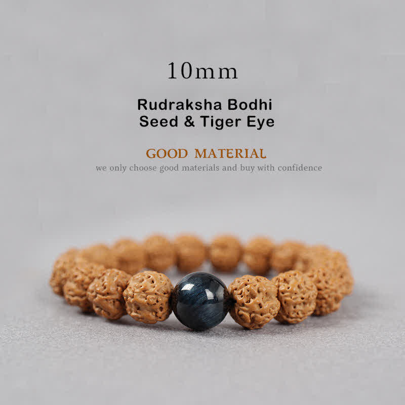 Buddha Stones Tibet Rudraksha Bodhi Seed Dzi Bead Amber Turquoise Wealth Bracelet