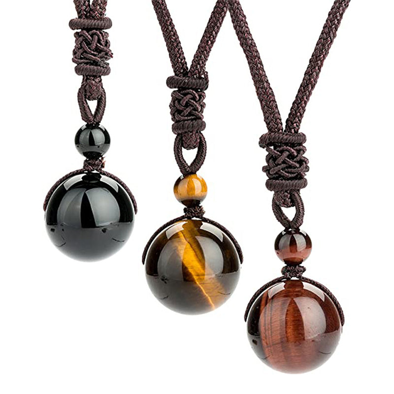 Buddha Stones Tibetan Tiger's Eye Protection Necklace