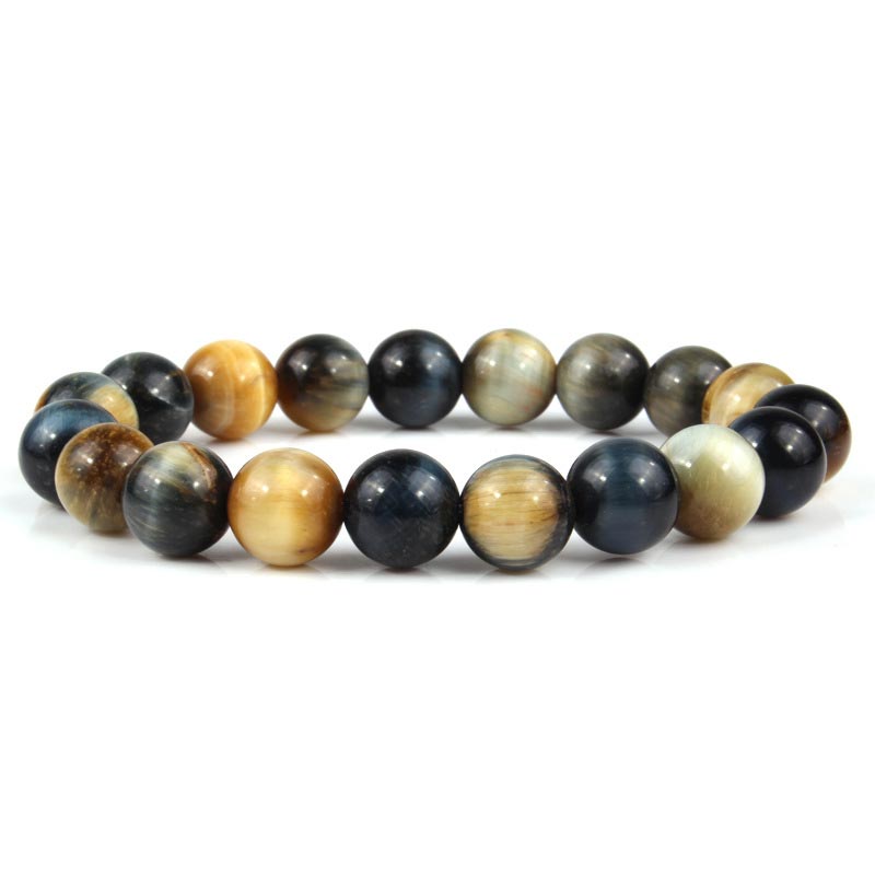 Buddha Stones  Anxiety Stress Healing Crystal Tiger Eye Bead Bracelet