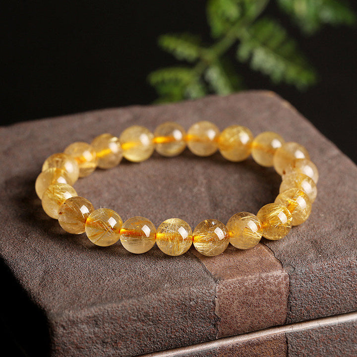 Buddha Stones Natural Citrine Blessing Protection Bracelet