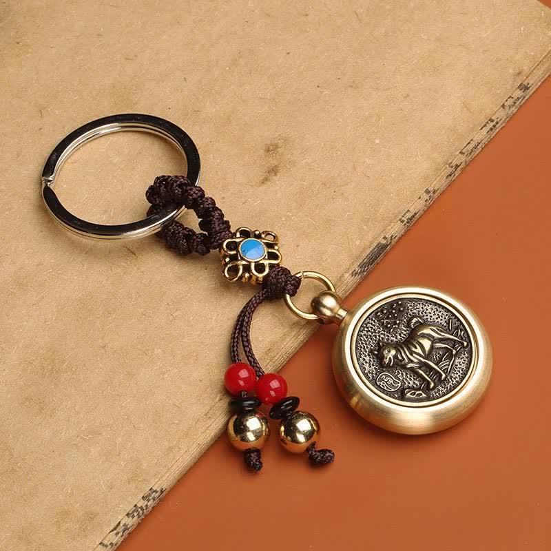 12 Chinese Zodiac Blessing Wealth Fortune Keychain