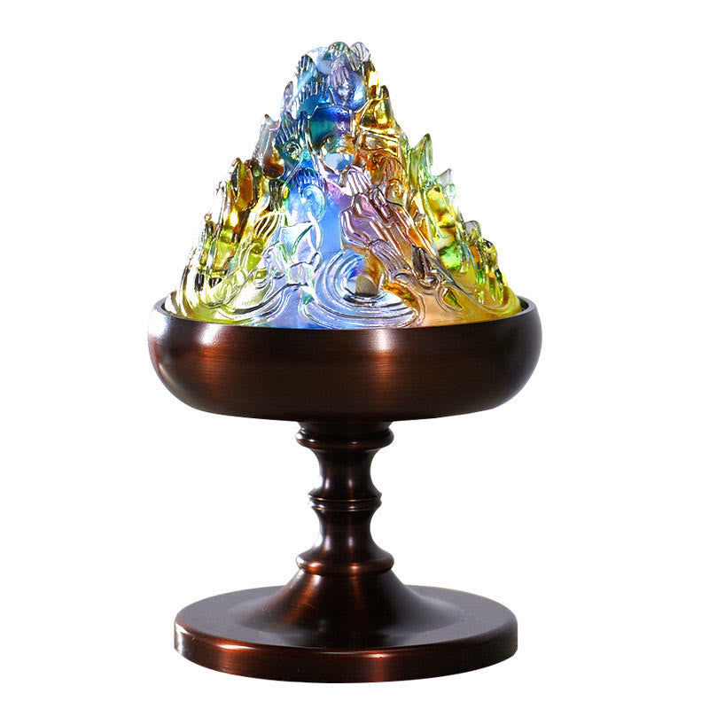 Liuli Crystal Mountain Healing Meditation Incense Burner