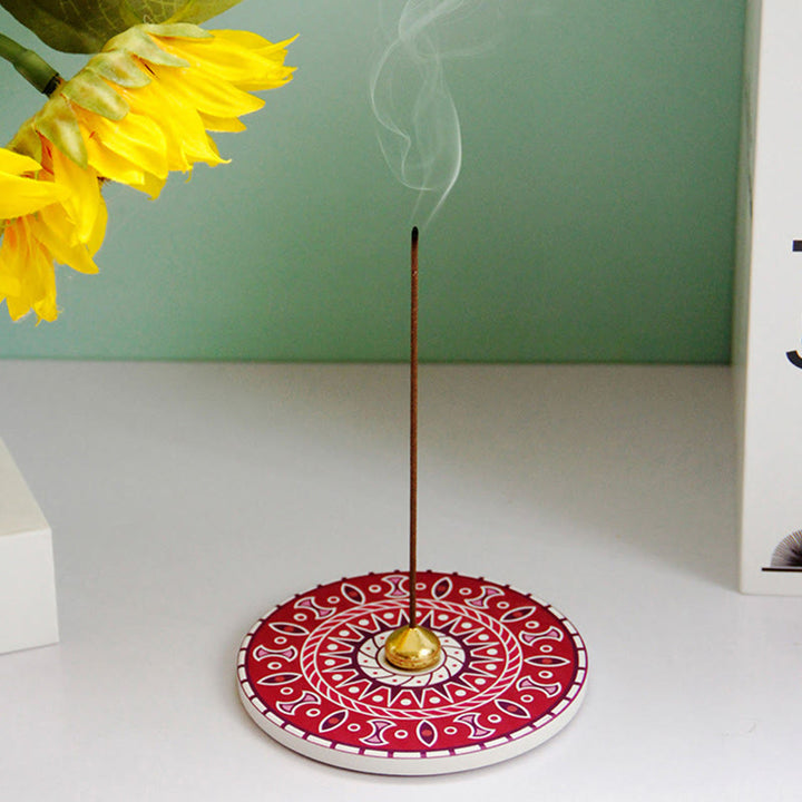 Colorful Pattern Ceramic Blessing Stick Incense Burner