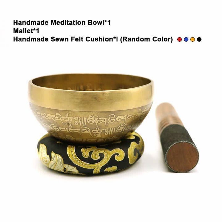 Sutra Singing Bowl Handcrafted for Healing and Meditation Positive Energy Sound Bowl Set