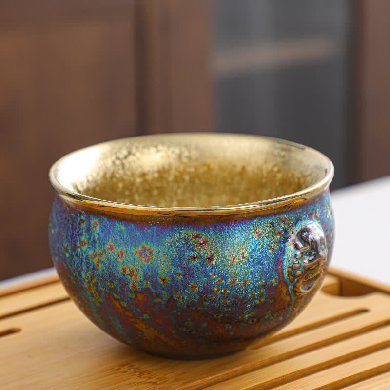 Buddha Stones Colorful Ceramic Teacup Tea Cups