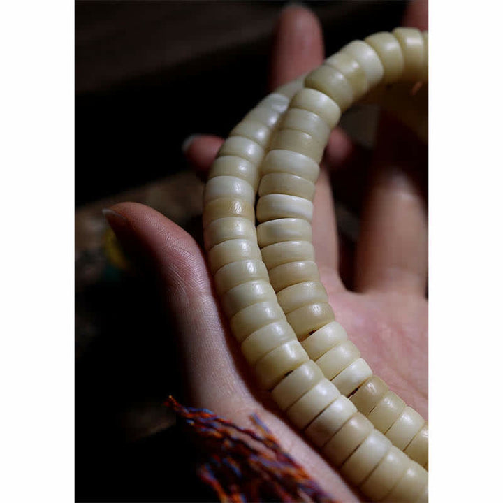 Tibetan 108 Mala Beads Yak Bone Balance Strength Mala Bracelet