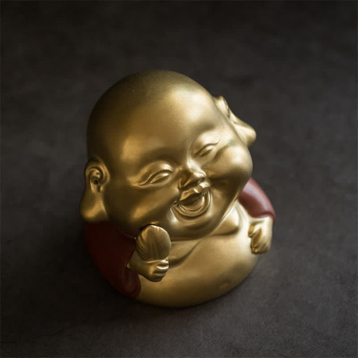 Little Buddha Laughing Buddha Ceramic Healing Incense Burner