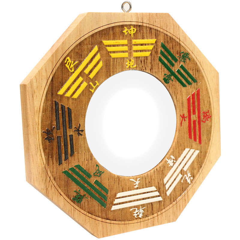 Feng Shui Bagua Map Peach Wood Balance Energy Map Mirror