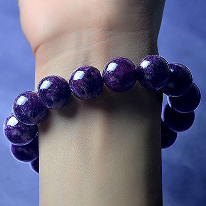 Buddha Stones Natural Amethyst Crystal Meditation Balance Bracelet