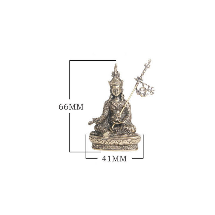 Padmasambhava Buddha Figure Serenity Copper Statue Decoration Temple Ornament