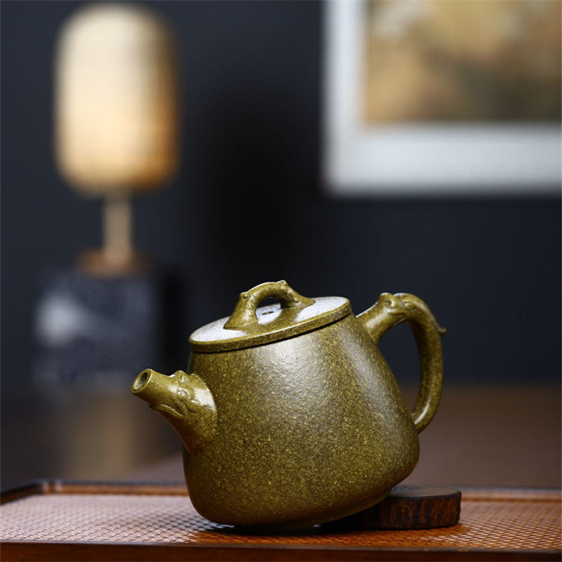 Buddha Stones Yixing Semi-handmade Yellow Green Purple Clay Kung Fu Teapot 240ml