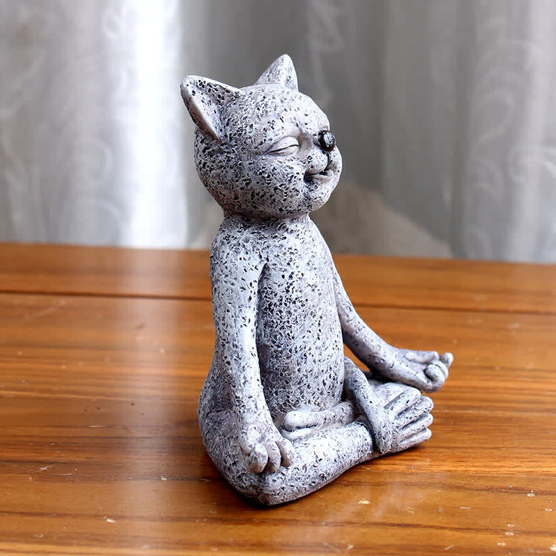 Meditating Zen Dog Cat Frog Decoration