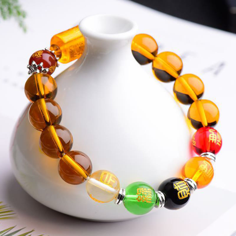 Buddha Stones Natural Citrine Fortune Happiness Bracelet