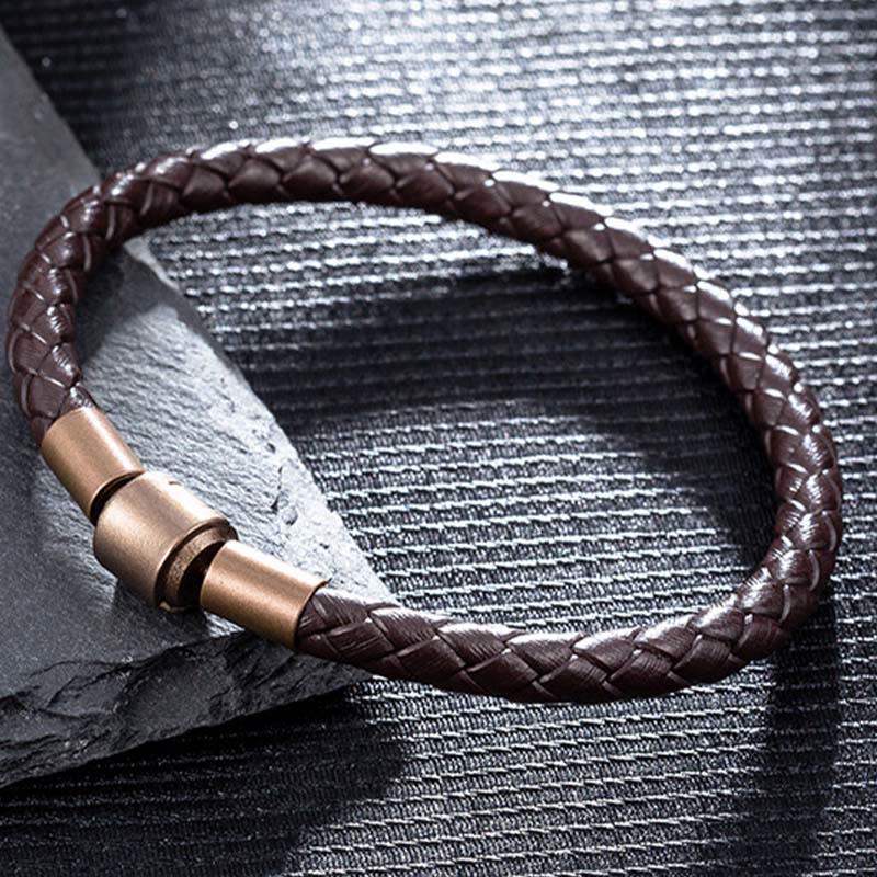 Buddha Stones Vintage Leather Rope Luck Braid String Bracelet