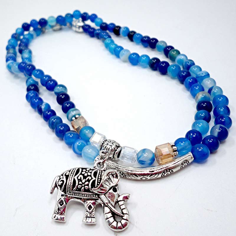 Buddha Stones Natural Agate Elephant Buddha Hope Bracelet