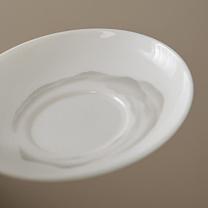 Buddha Stones Vintage Ink Painting Mountain White Porcelain Ceramic Gaiwan Sancai Teacup Kung Fu Tea Cup And Saucer With Lid Tea Utensil Teapot