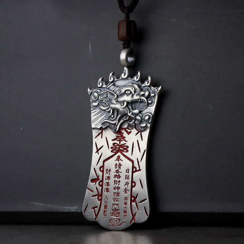 FengShui Bagua PiXiu Cinnabar Balance Necklace Pendant