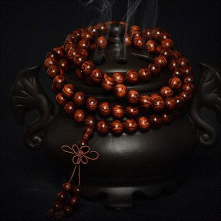 Buddha Stones Tibetan Rosewood Warmth Bracelet (Random Type)