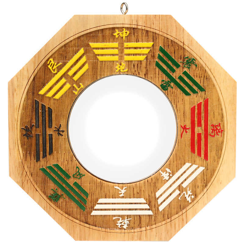 Feng Shui Bagua Map Peach Wood Balance Energy Map Mirror