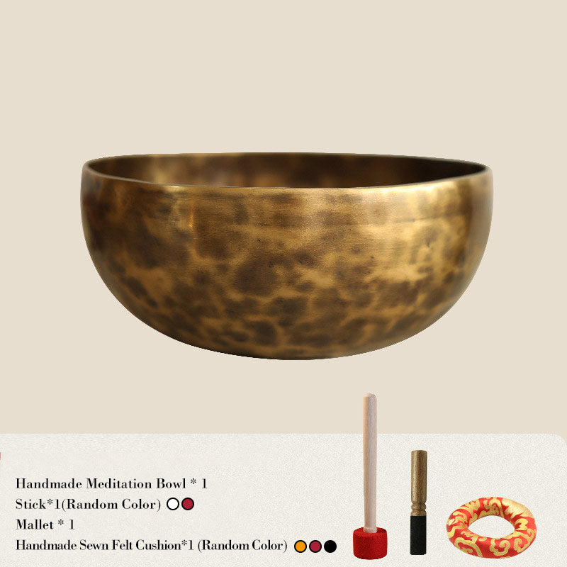 Tibetan Sound Bowl Handcrafted for Healing and Meditation Positive Energy Singing Bowl Set