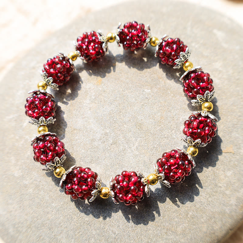 Buddha Stones Natural Garnet Healing Bracelet