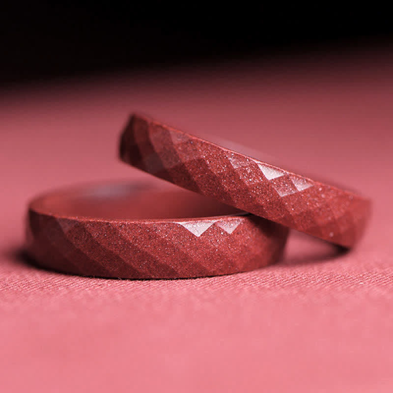 Buddha Stones Cinnabar Om Mani Padme Hum Auspicious Clouds Blessing Ring