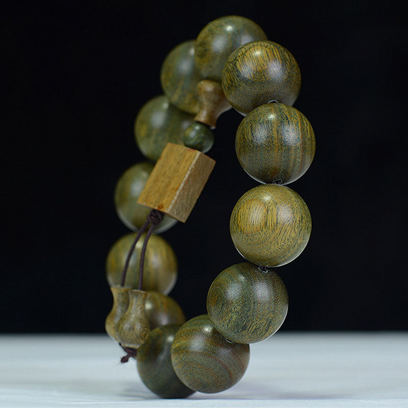 Buddha Stones Tibetan Green Sandalwood Cure Bracelet