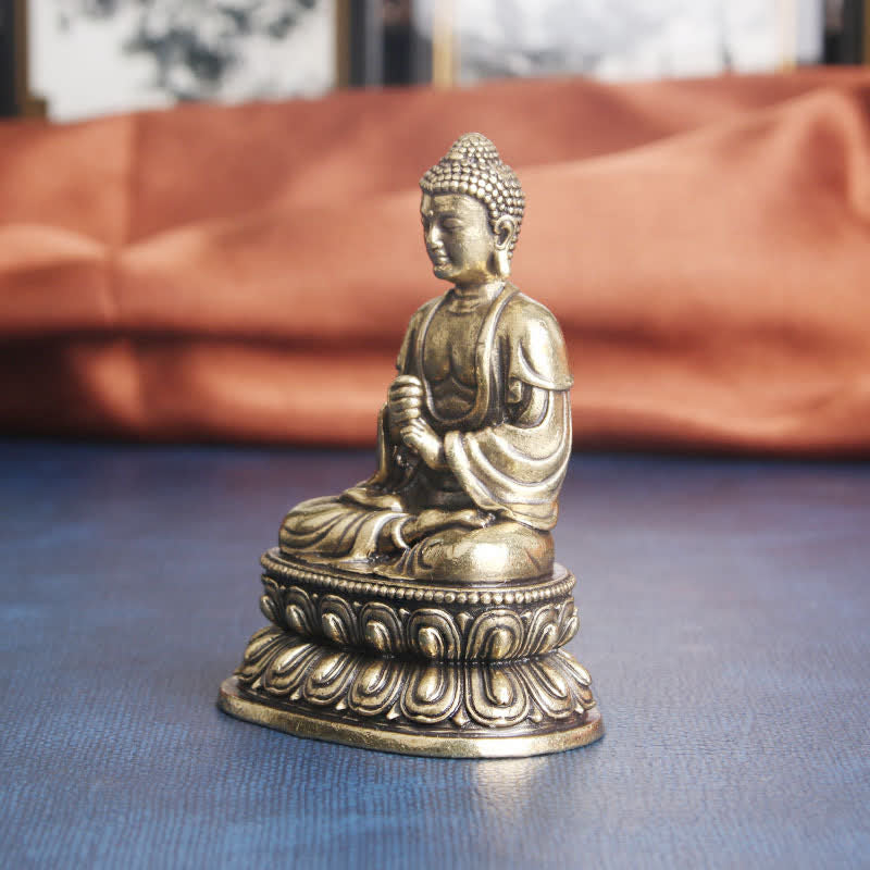 Tathagata Buddha Serenity Copper Statue Decoration