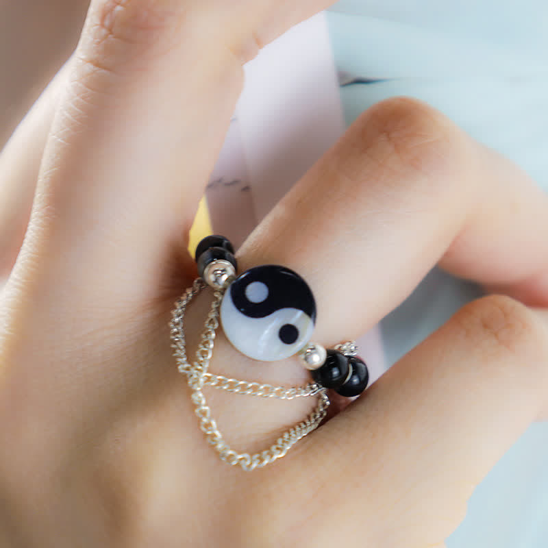 Yin Yang Symbol Balance Luck Ring