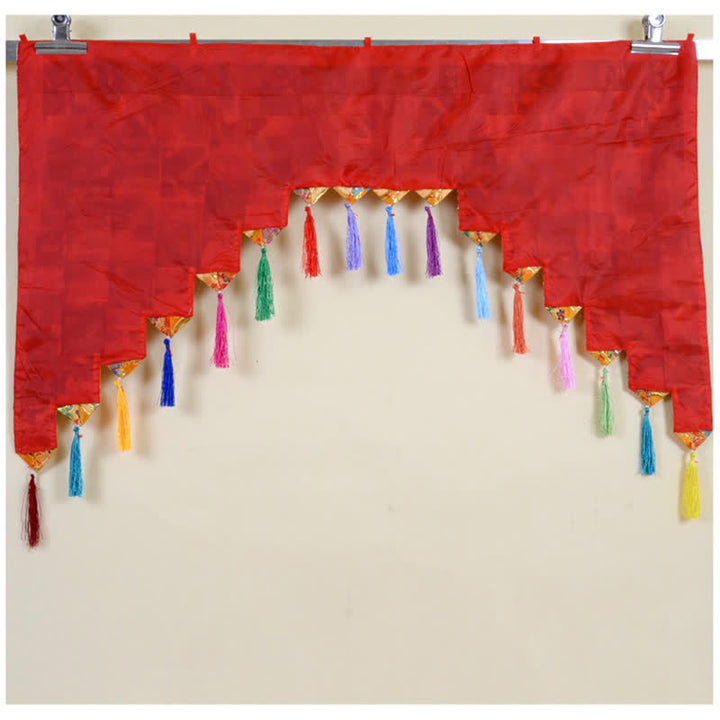 Tibetan Five Colors Hanging Curtain Prayer Altar Healing Meditation Curtain