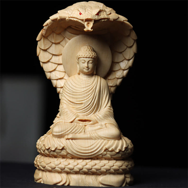 Buddha Stones Handmade Thuja Sutchuenensis Wood Tathagata Buddha Ward Off Evil Spirits Decoration