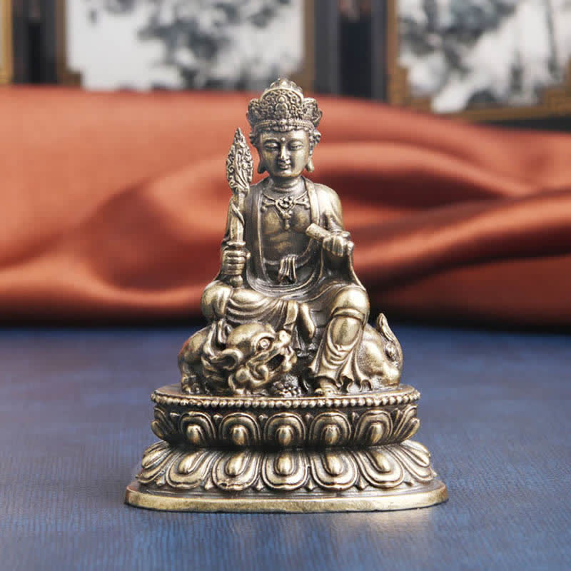 Manjusri Bodhisattva Serenity Copper Statue Decoration