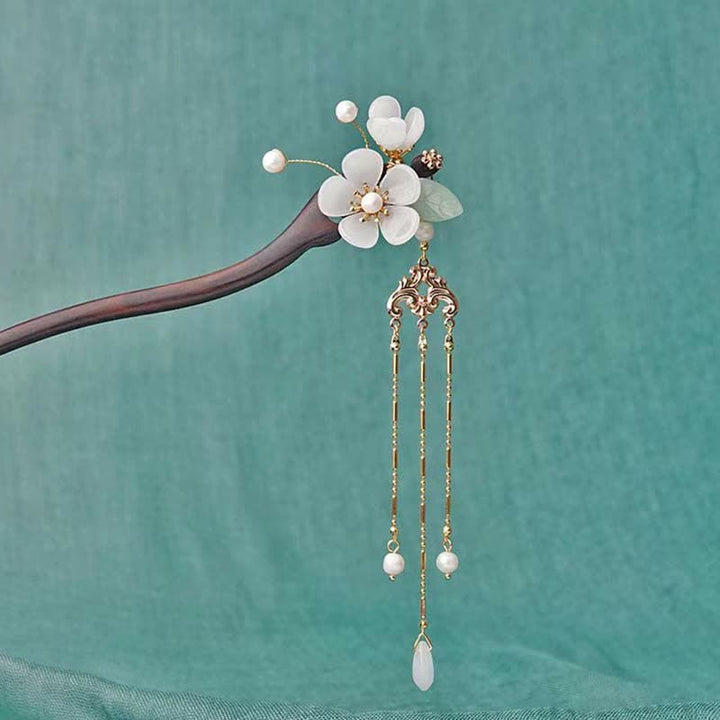 Buddha Stones Ebony Flower Protection Blessing Hairpin Decorations