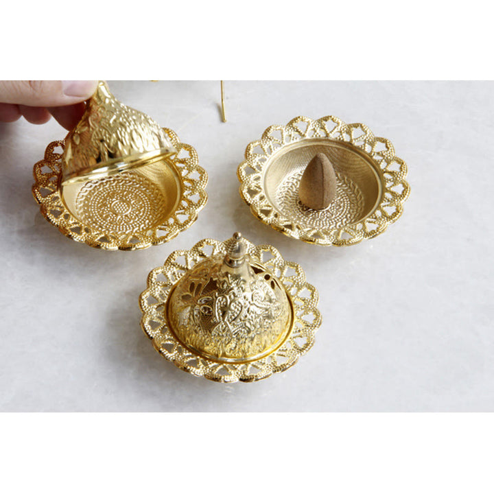 Tibetan Gold Mini Meditation Incense Burner