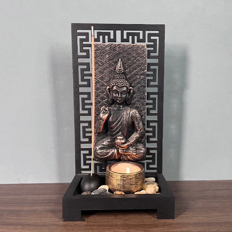 Buddha Stones Buddha Compassion Serenity Home Resin Prayer Altar Decoration