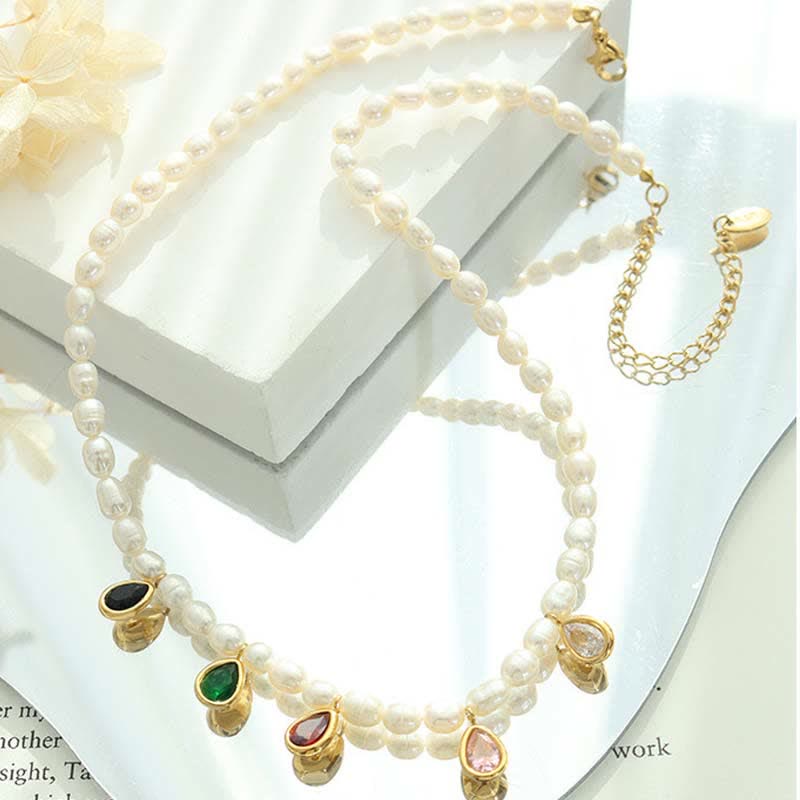 Pearl Crystal Stone Purity Necklace Pendant