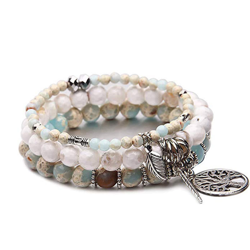 Buddha Stones Tree Of Life Turquoise Balance Bracelet