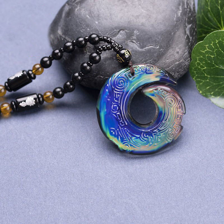 Color-Changing One's Luck Improves Design Pattern Liuli Crystal Necklace Pendant