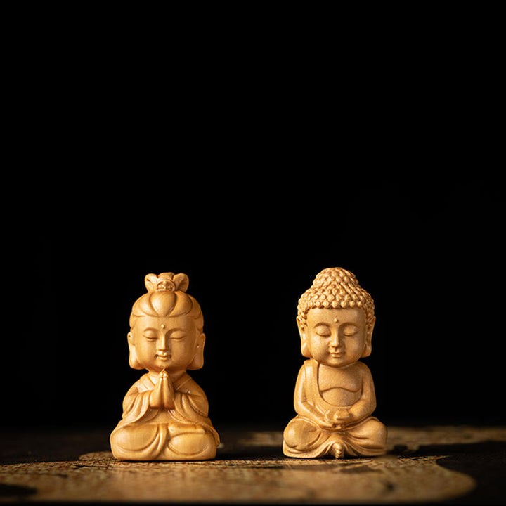 Boxwood Peach Wood Bodhi Seed Lotus Buddha Avalokitesvara Gourd Peace Car Hanging Decoration