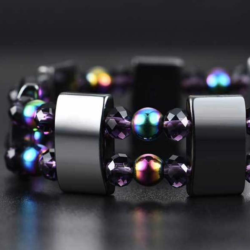 Buddha Stones Rainbow Hematite Wellness Bracelet