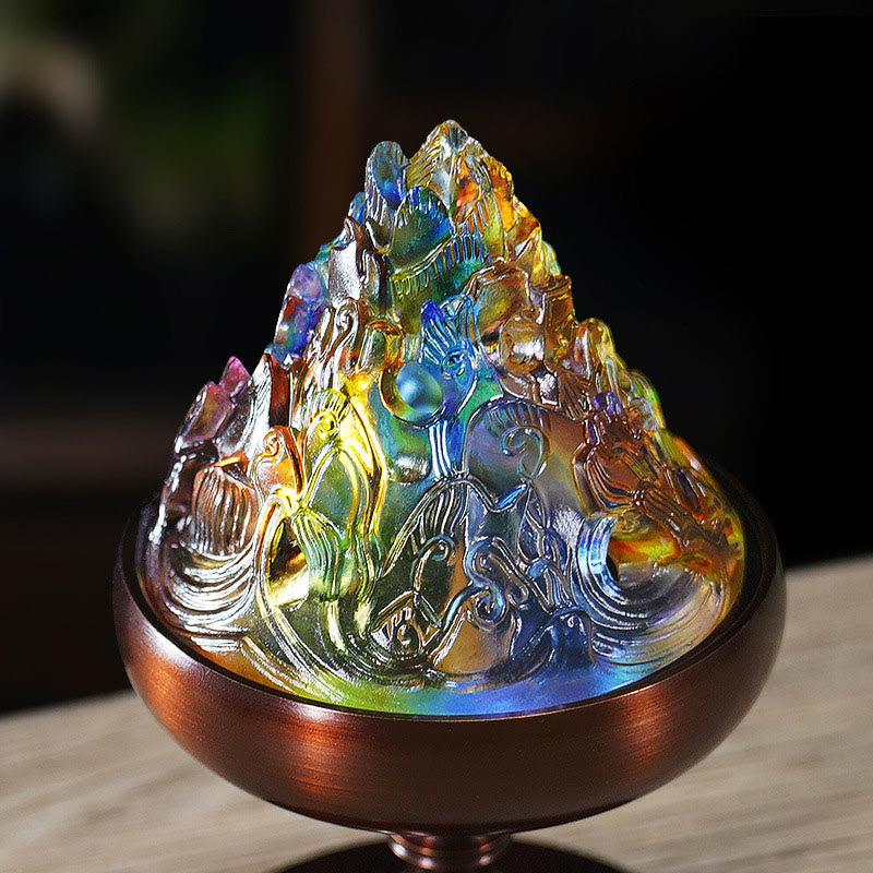 Liuli Crystal Mountain Healing Meditation Incense Burner