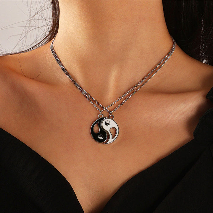 2pcs Yin Yang Pendant Couple Necklace