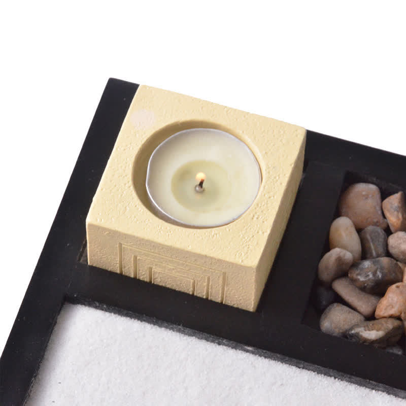 Buddha Stones Grass Rocks Landscape Enlightenment Meditation Zen Garden Home Decoration