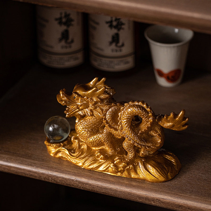 Buddha Stones Year Of The Dragon Color Changing Resin Luck Success Tea Pet Home Figurine Decoration