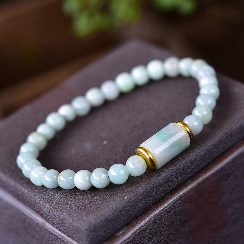 Buddha Stones Natural Jade Luck Prosperity Bracelet