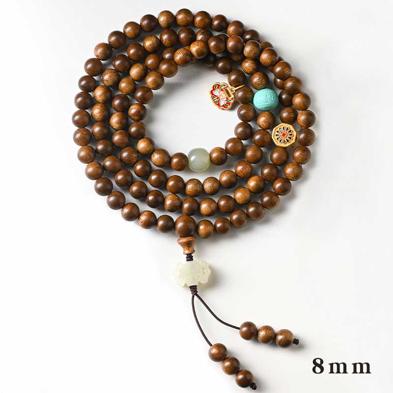 Tibetan Rosewood Protection Calm Bracelet Mala