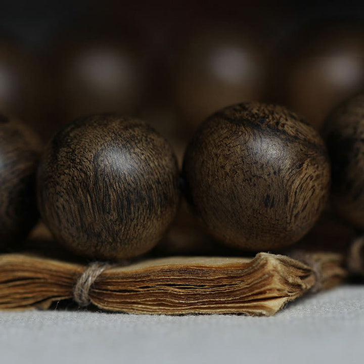 Buddha Stones Nine Points Sinking Water Vietnam Hoi An Agarwood Peace Strength Bracelet